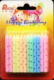Ponto colorido de Litte da cor de Macaron impresso velas do aniversário