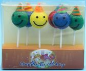 Smiling Face Hat Shaped Cute Cake Candles For Birthday / Wedding Party