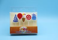 Mini Pizza Shape Personalized Birthday Candles , Unusual Birthday Cake Candles