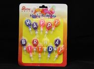 Disposable Balloon Shaped Letter Birthday Candles For Party OEM / DEM Service