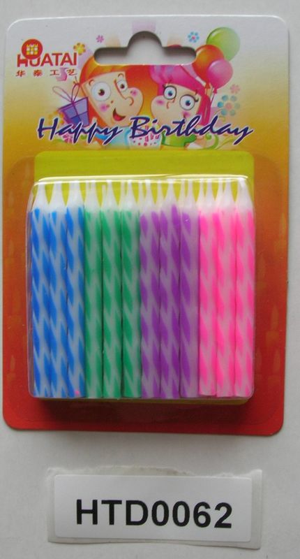 Colorful Diamond Dot Birthday Candles No Drip Environmentally Friendly OEM Sevice